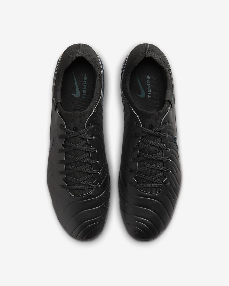 Chaussure de foot basse à crampons pour terrain synthétique Nike Tiempo Legend 10 Pro - Noir/Deep Jungle/Noir