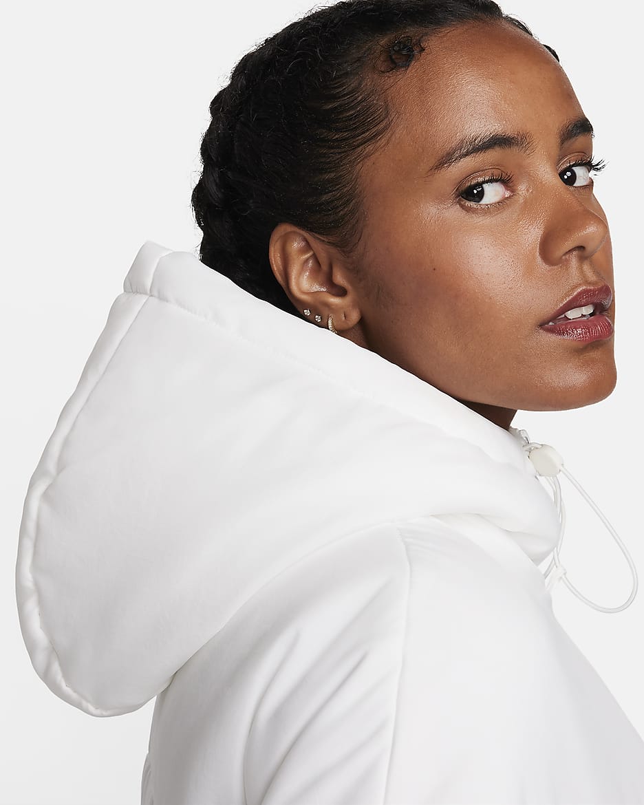 Veste à capuche ample Therma-FIT Nike Sportswear Classic Puffer pour femme - Sail/Noir