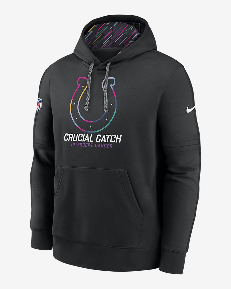 Sudadera con gorro sin cierre Nike de la NFL para hombre Indianapolis Colts Crucial Catch Club - Negro