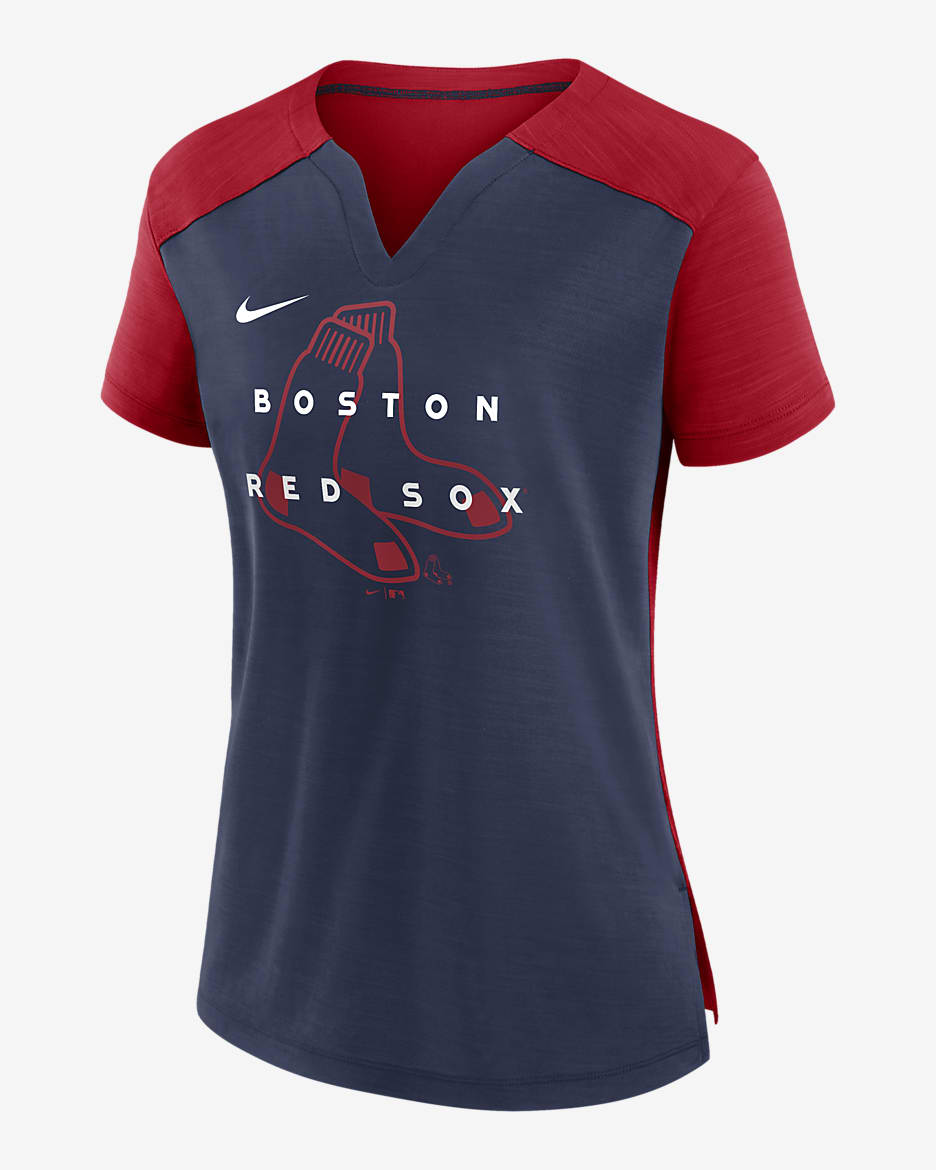 Nike Dri-FIT Stack Logo (MLB Boston Red Sox) Women's T-Shirt - Red