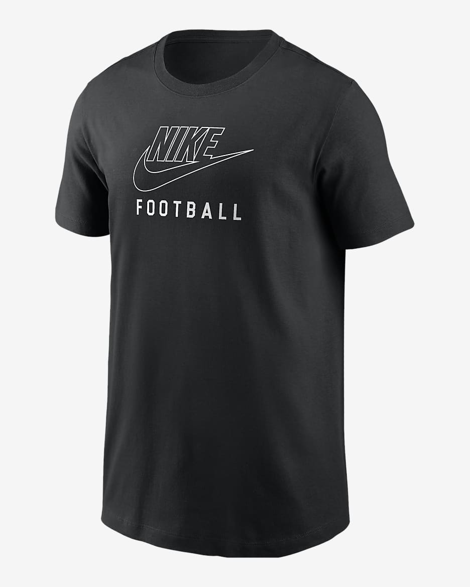 Nike Swoosh Big Kids' Football T-Shirt - Black