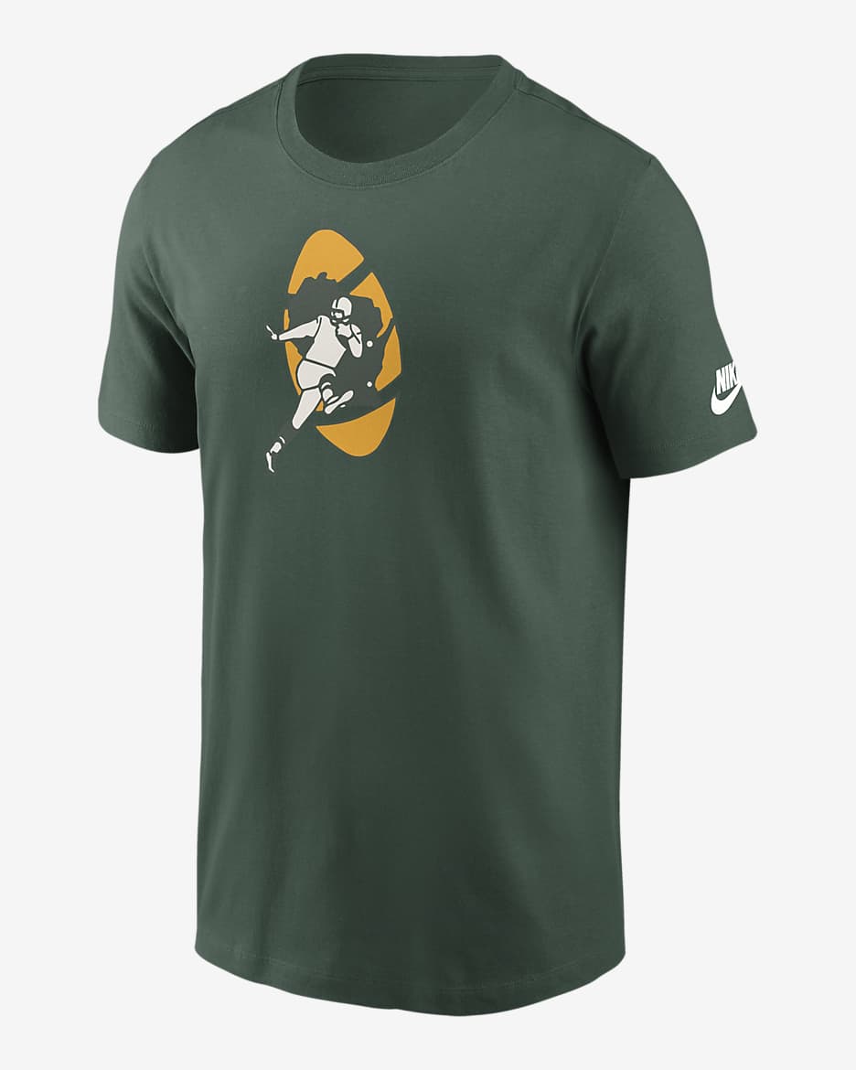 Green Bay Packers Rewind Logo Essential Men's Nike NFL T-Shirt - Green