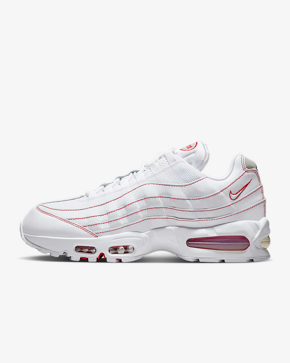 Nike Air Max 95 OG Men's Shoes - White/University Red/Wolf Grey/White