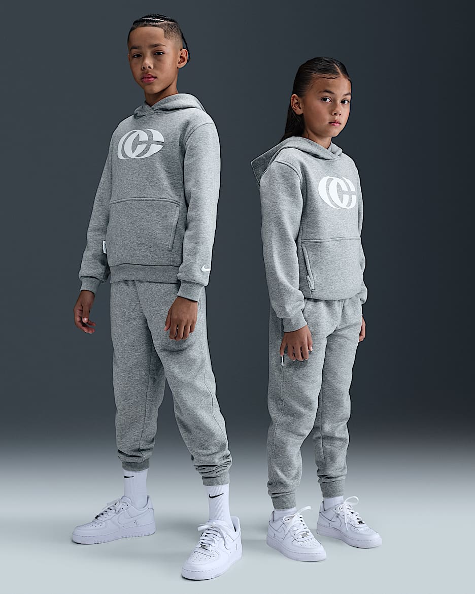 Caitlin Clark Big Kids' Fleece Pant - Dark Grey Heather/White/White