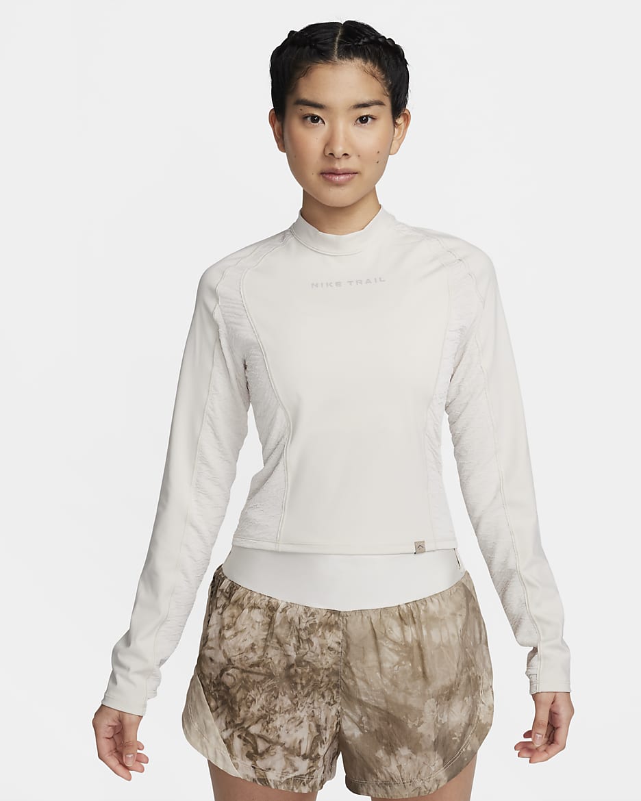 Nike Trail Women's Dri-FIT Long-Sleeve Running Top - Light Orewood Brown/Light Orewood Brown/Khaki