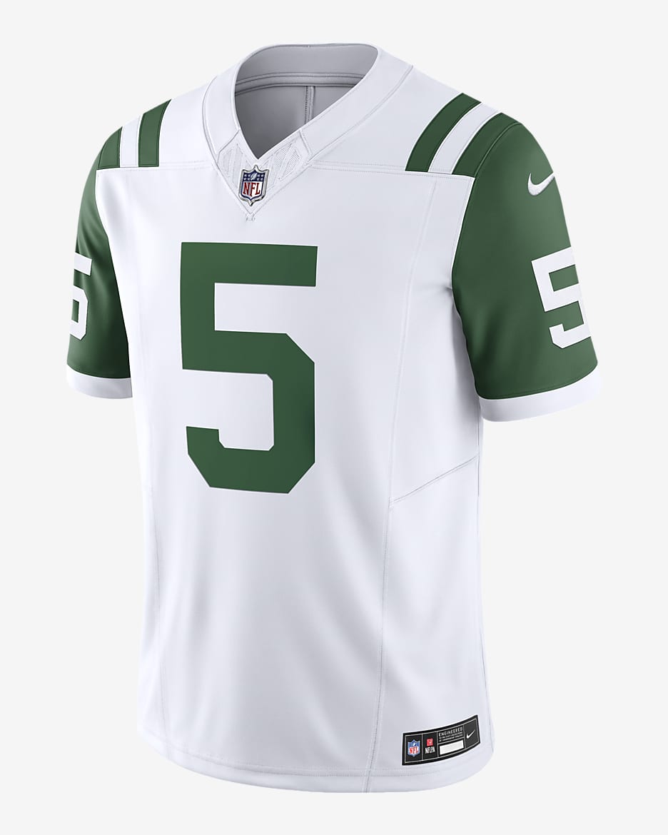 Jersey de fútbol americano Nike Dri-FIT de la NFL Limited para hombre Garrett Wilson New York Jets - Blanco
