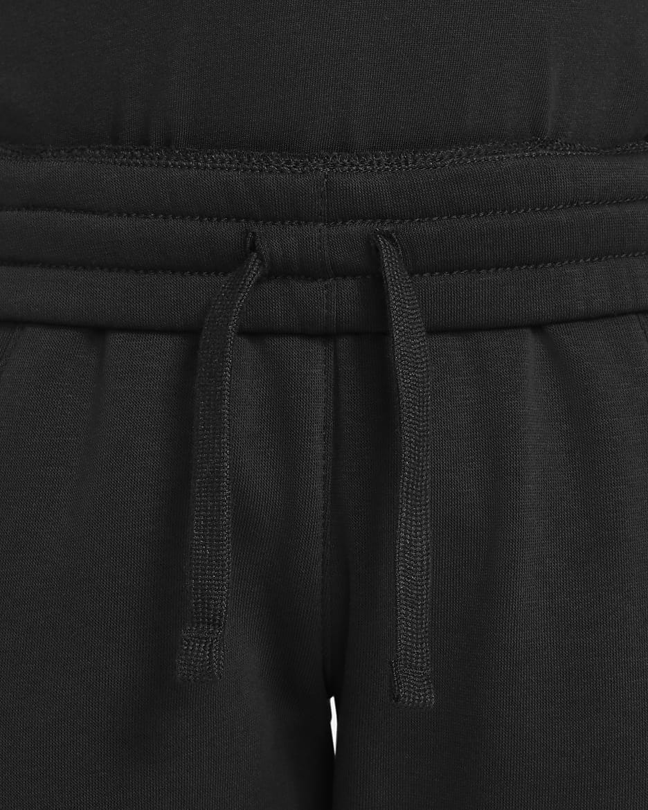 Joggers para niños talla grande Nike Club Fleece - Negro/Blanco