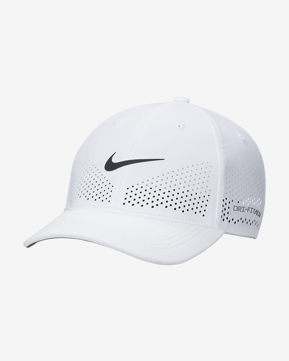 Nike Dri-FIT ADV Club Gorra Swoosh estructurada - Blanco/Negro