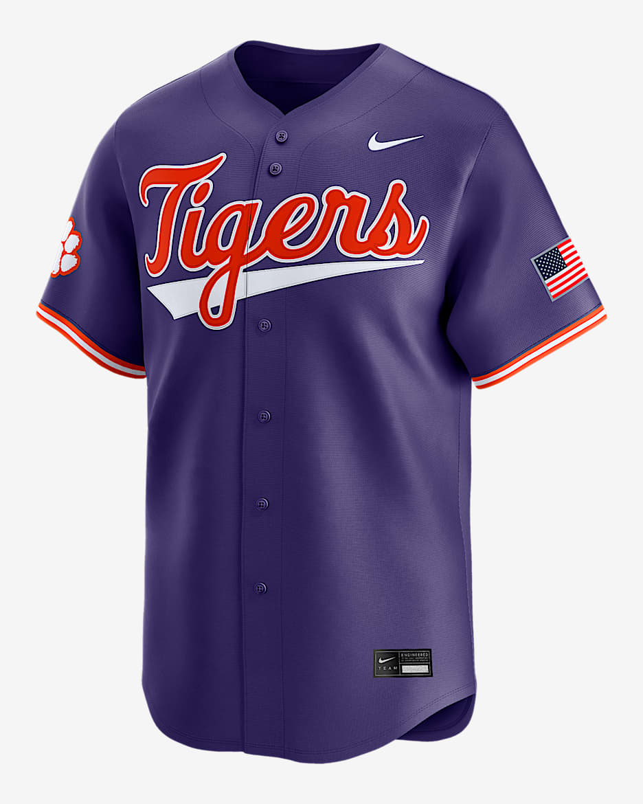 Jersey de béisbol universitario Nike Limited para hombre Clemson Tigers - Orquídea nuevo