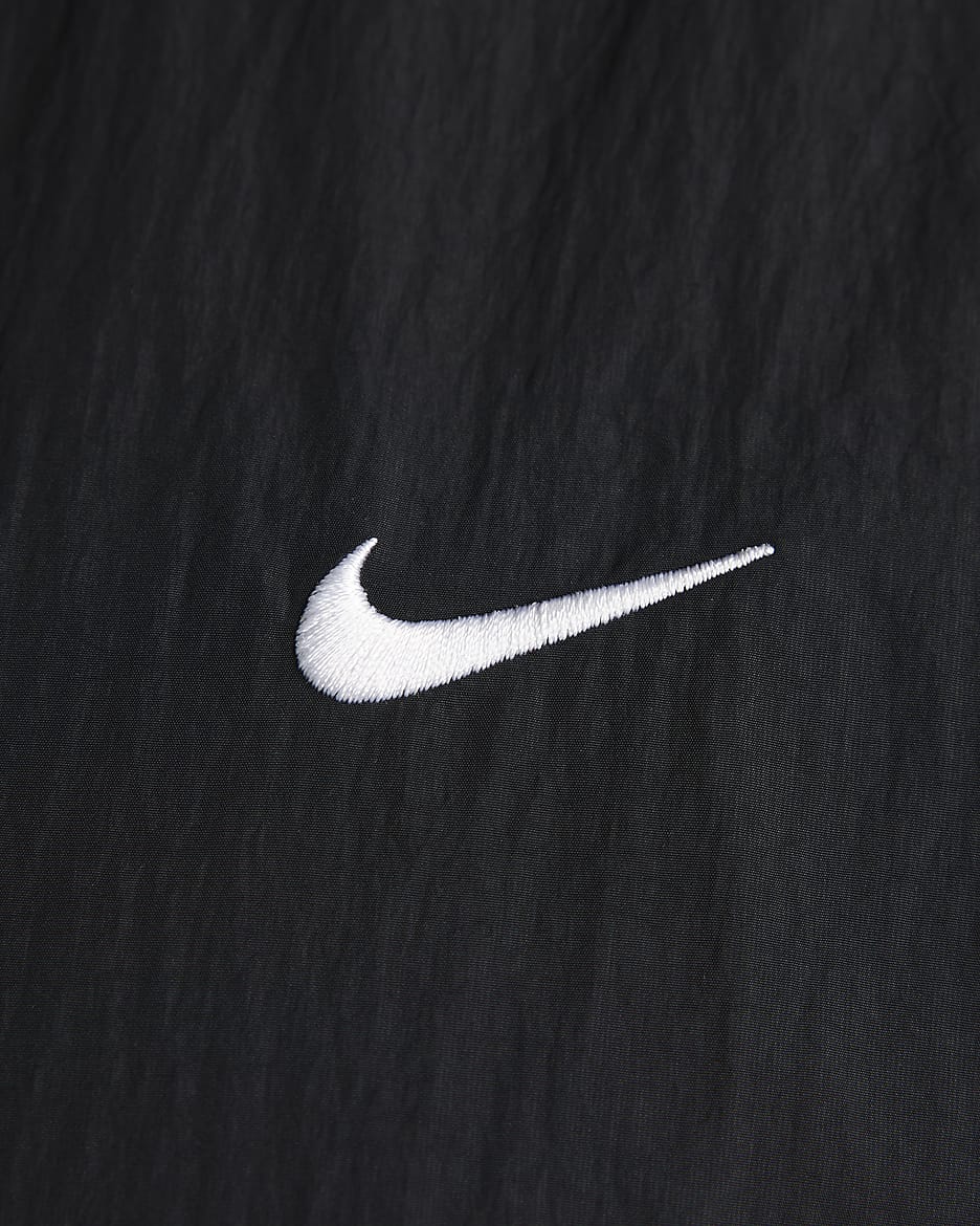 Ανδρικό υφαντό τζάκετ φόρμας Nike Sportswear Solo Swoosh - Μαύρο/Λευκό