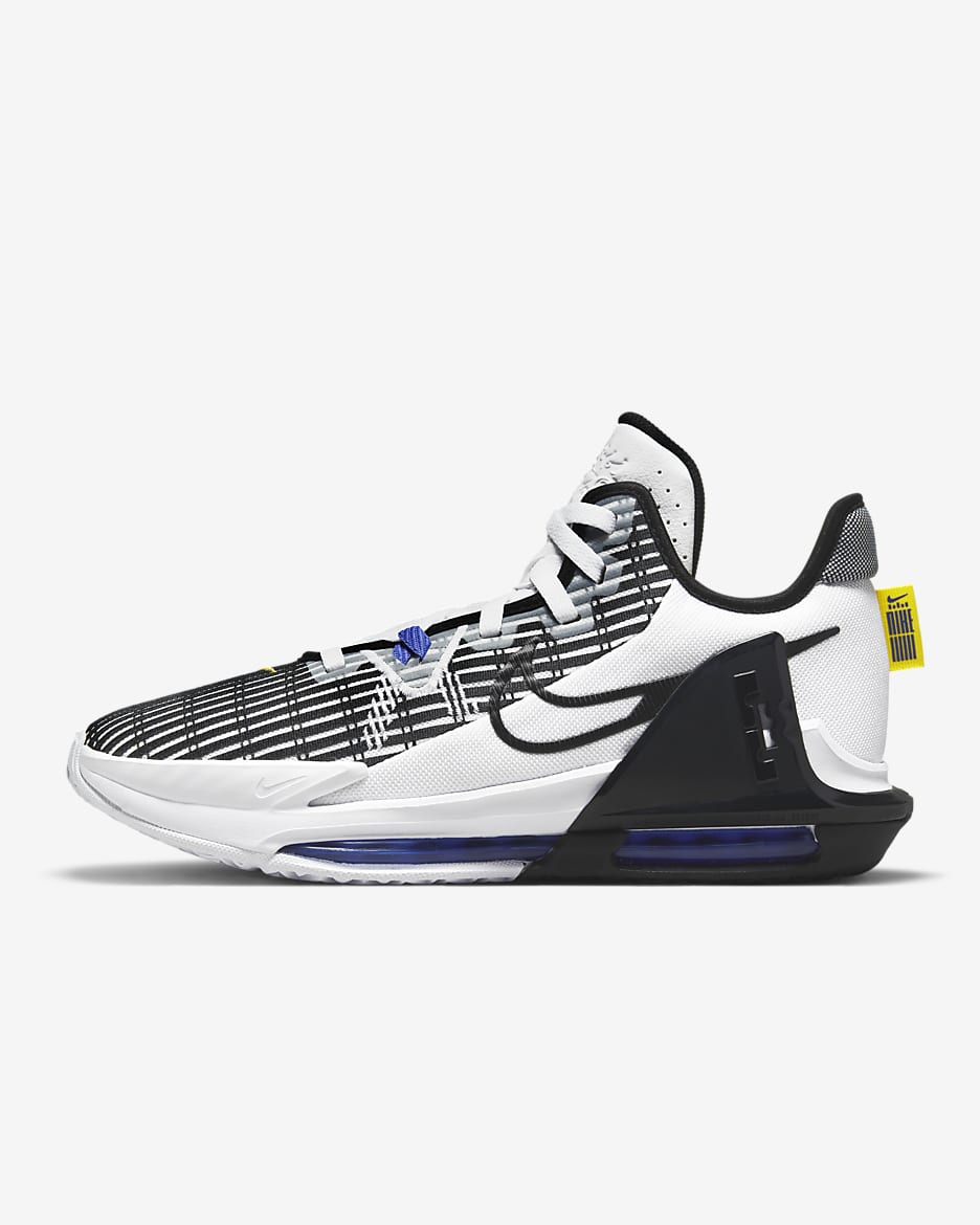 LeBron Witness 6 EP Basketball Shoes - White/Persian Violet/Yellow Strike/Black