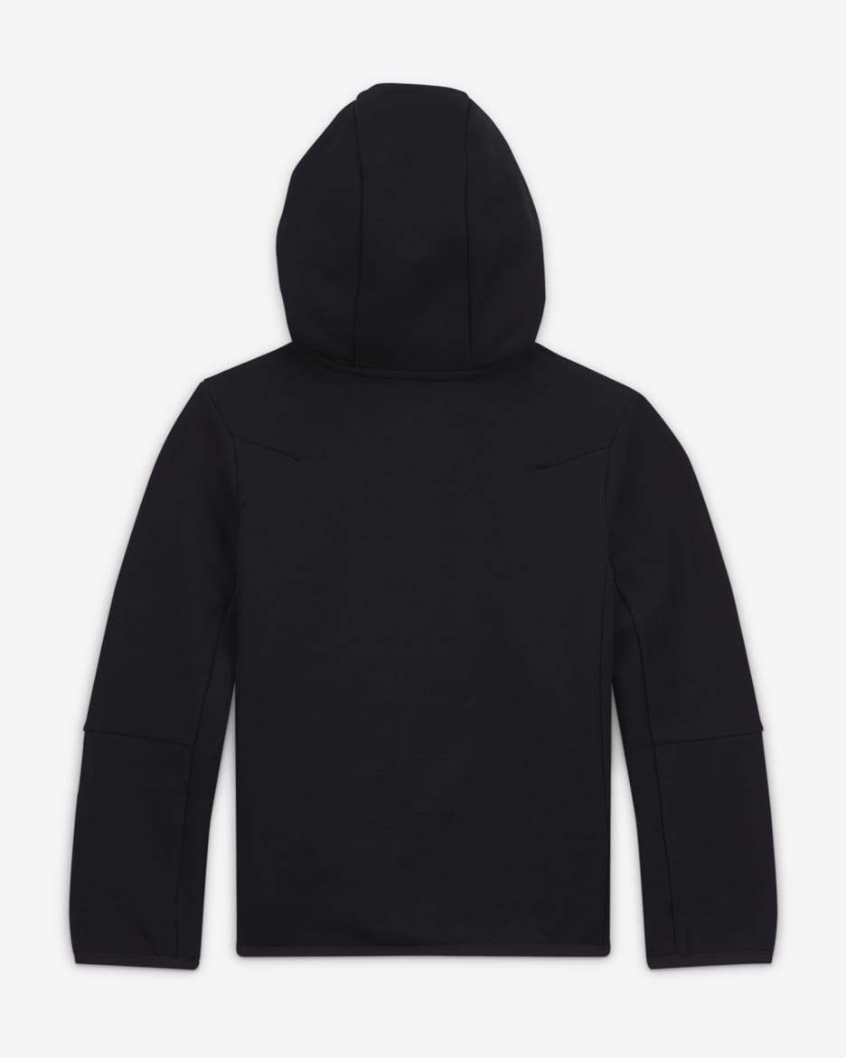 Sudadera con capucha de cierre completo para niños talla pequeña Nike Sportswear Tech Fleece - Negro