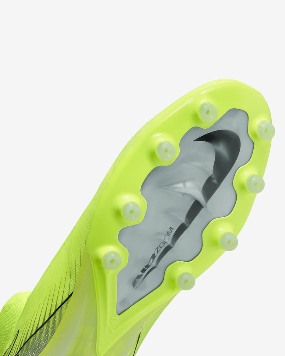 Nike Mercurial Superfly 10 Elite Botas de fútbol AG-Pro de perfil alto - Volt/Negro