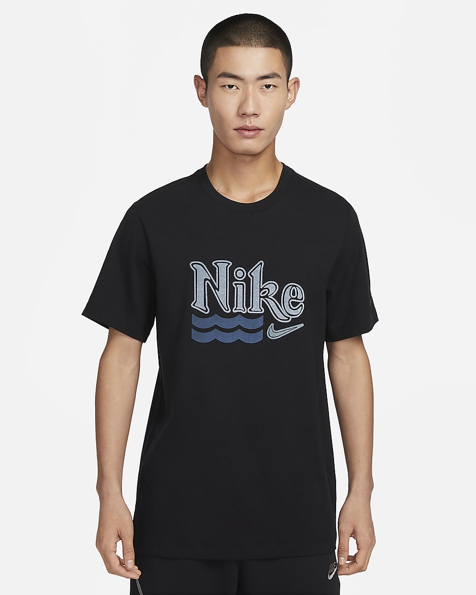 Nike Sportswear Men's T-Shirt - Black/Football Grey/Black