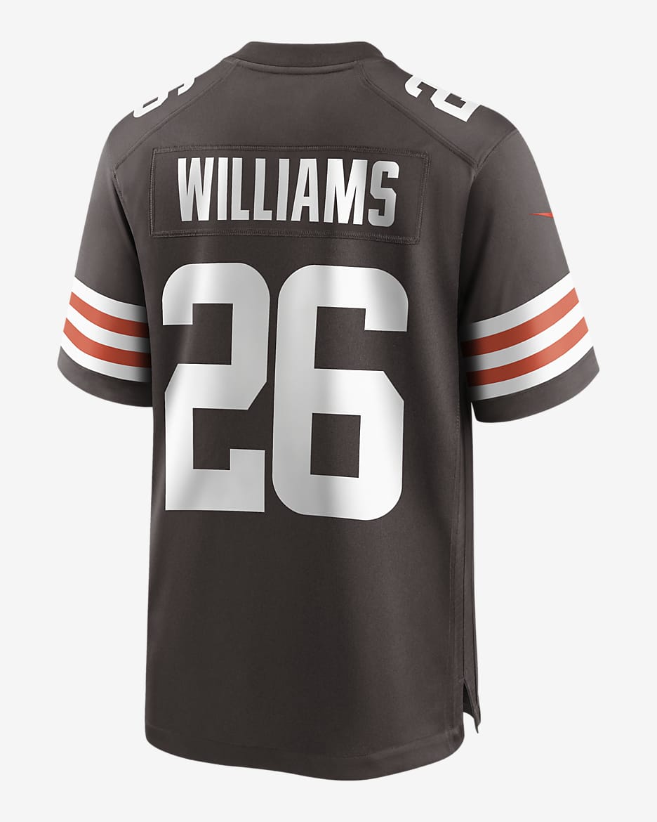 NFL Cleveland Browns (Greedy Williams) Men's Game Football Jersey - Seal Brown