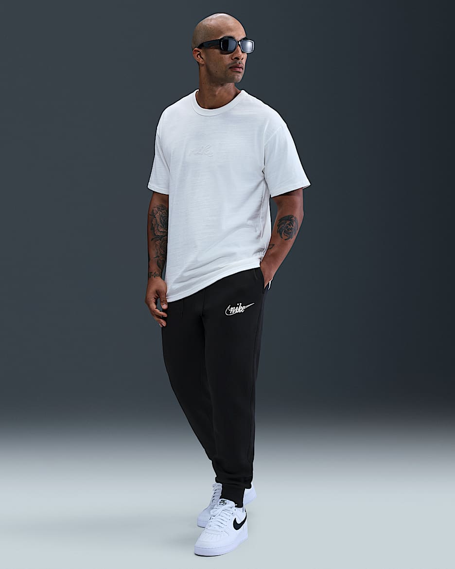 Nike Sportswear Club Men's Fleece Joggers - Black/Black/White