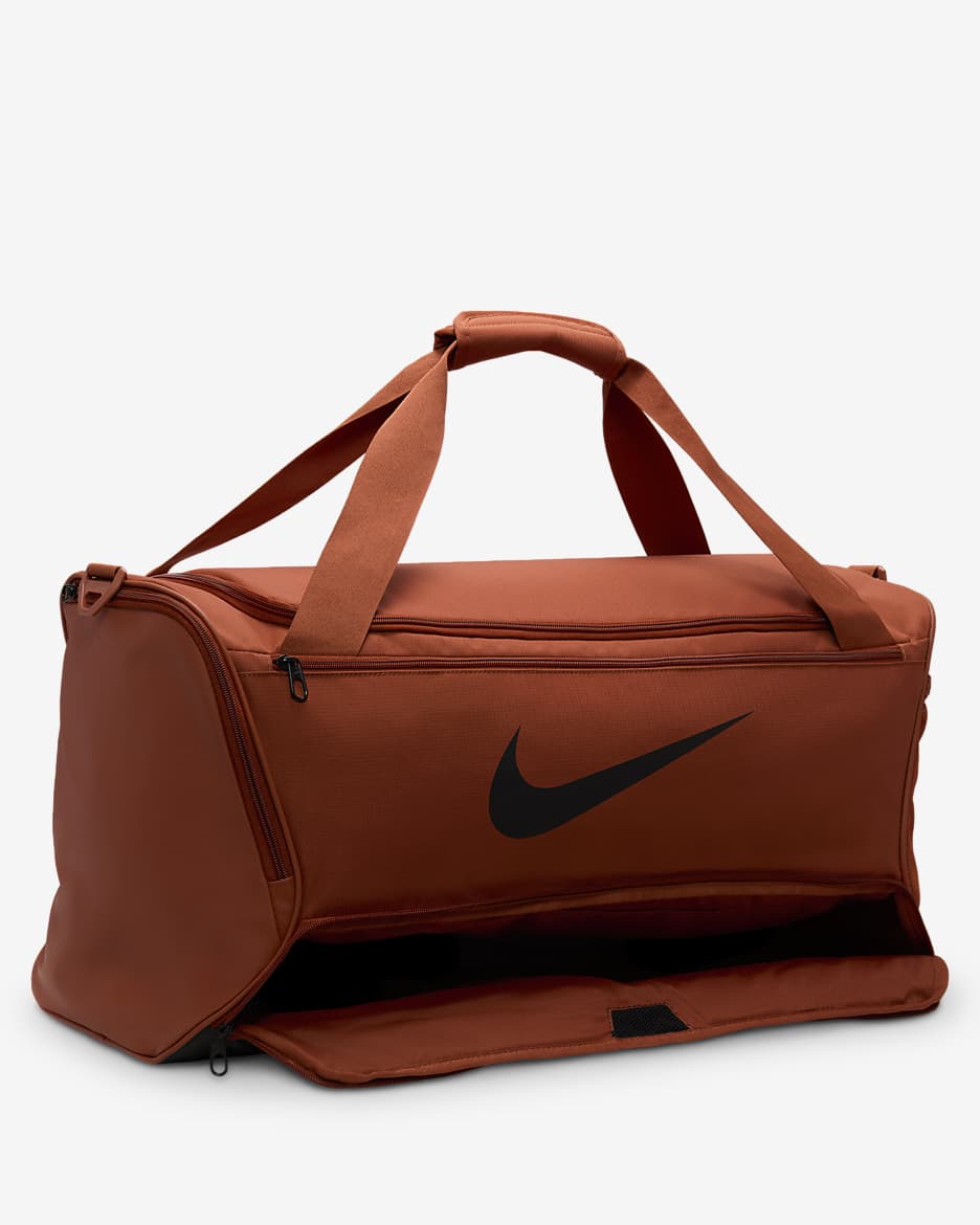 Nike Brasilia 9.5 Training Duffel Bag (Medium, 60L) - Burnt Sunrise/Black/Black