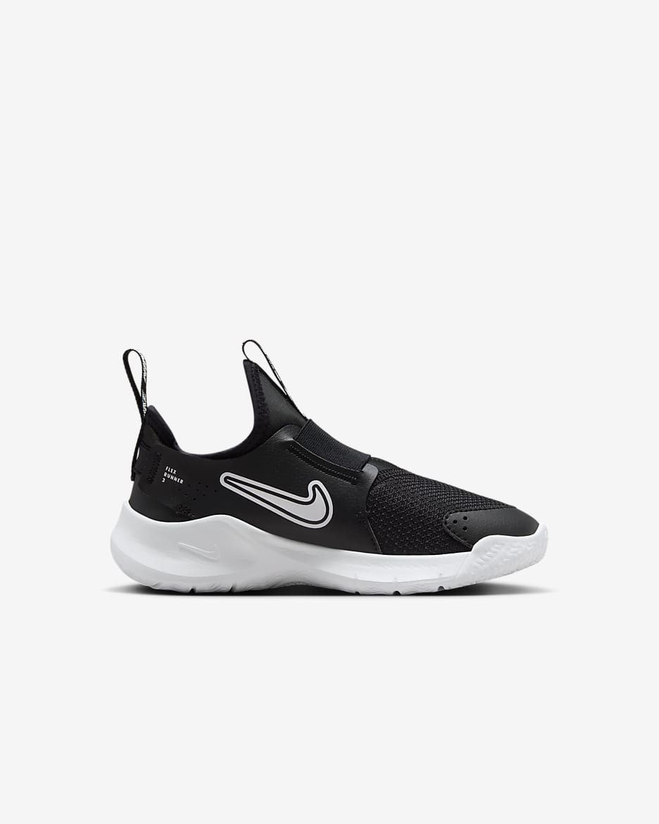 Nike Flex Runner 3 cipő gyerekeknek - Fekete/Fehér