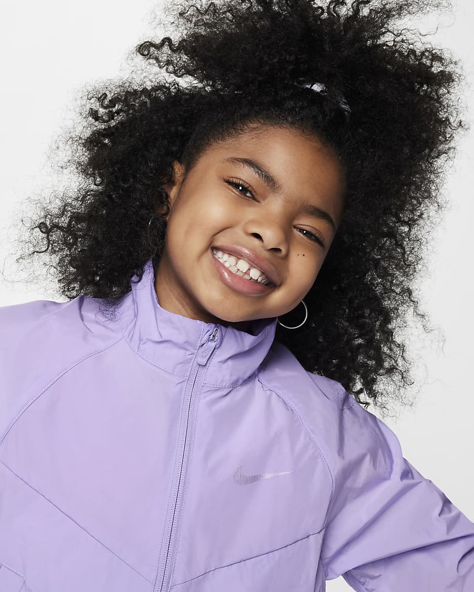 Nike Sportswear Windrunner Older Kids' (Girls') Loose Jacket - Hydrangeas/Light Bone