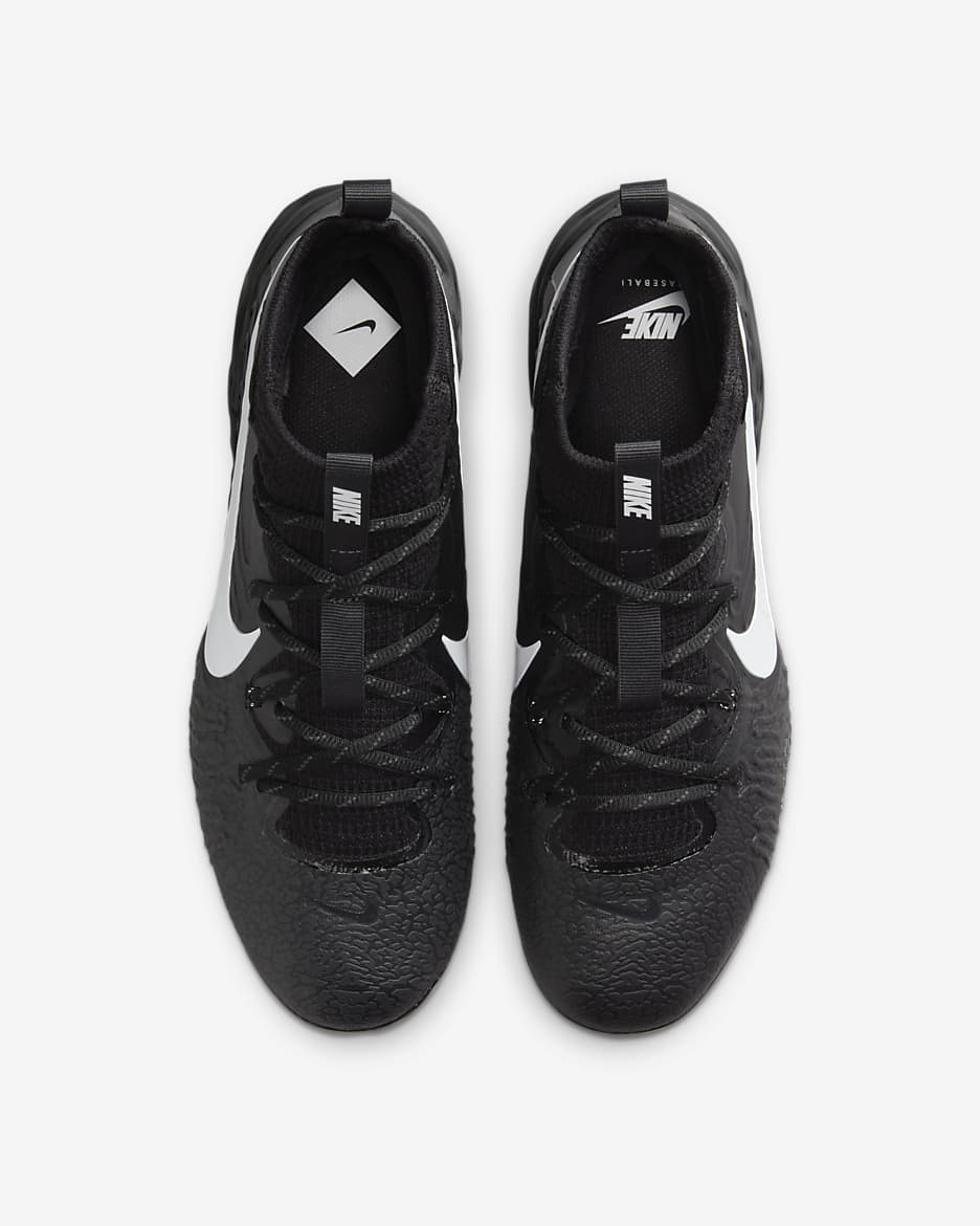 Nike Alpha Huarache NXT Men's Baseball Cleats - Black/Dark Smoke Grey/White