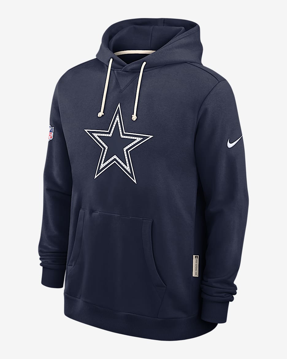 Dallas Cowboys Initial Home Sideline Men's Nike Dri-FIT NFL Pullover Hoodie - Navy