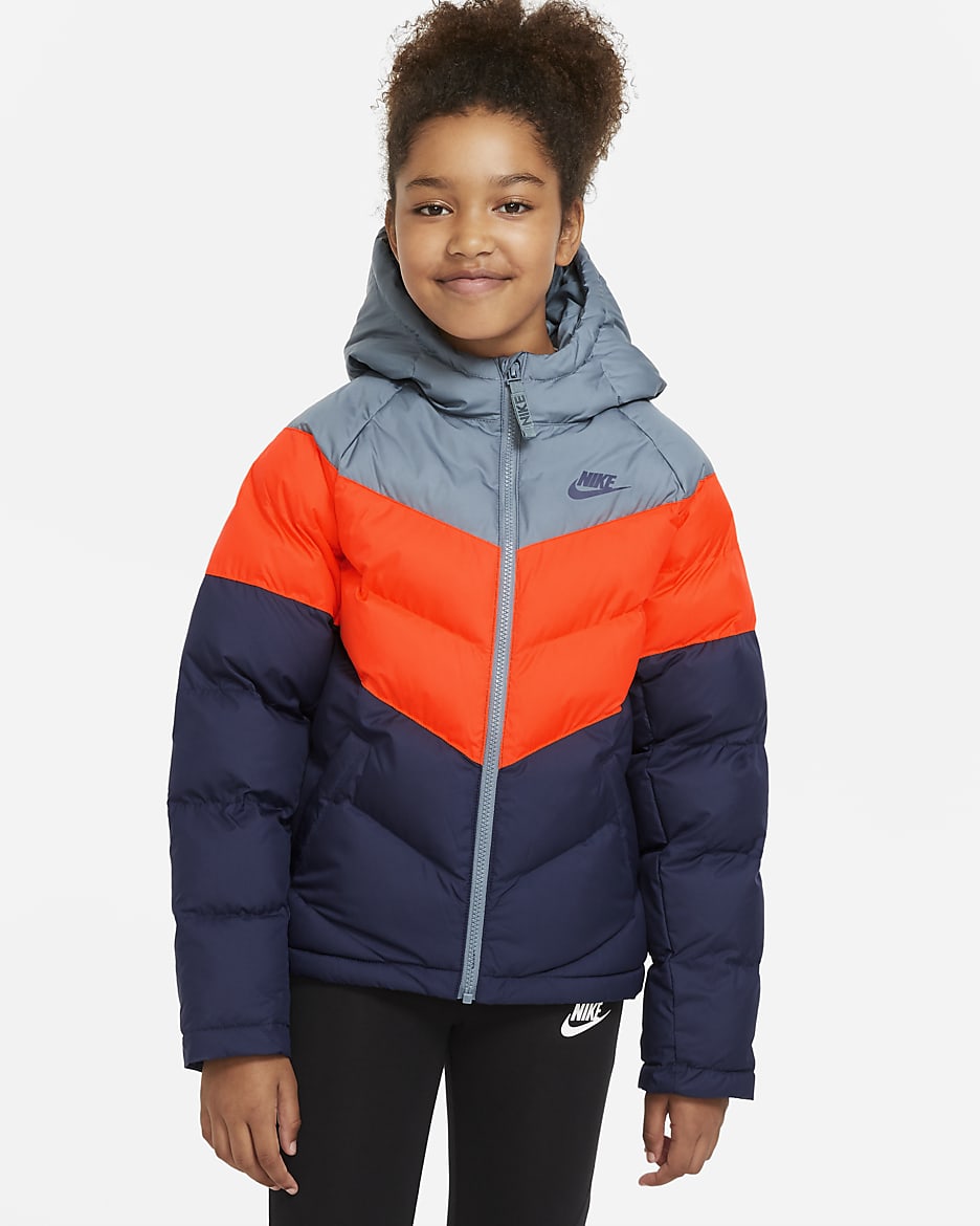 Nike Sportswear Big Kids' Synthetic-Fill Jacket - Ozone Blue/Hyper Crimson/Midnight Navy/Midnight Navy