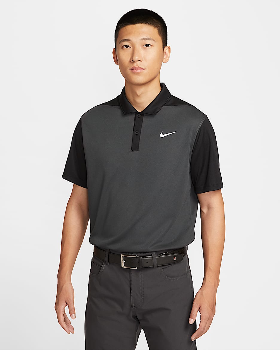 Nike Victory+ Men's Dri-FIT Golf Polo - Anthracite/Black/White