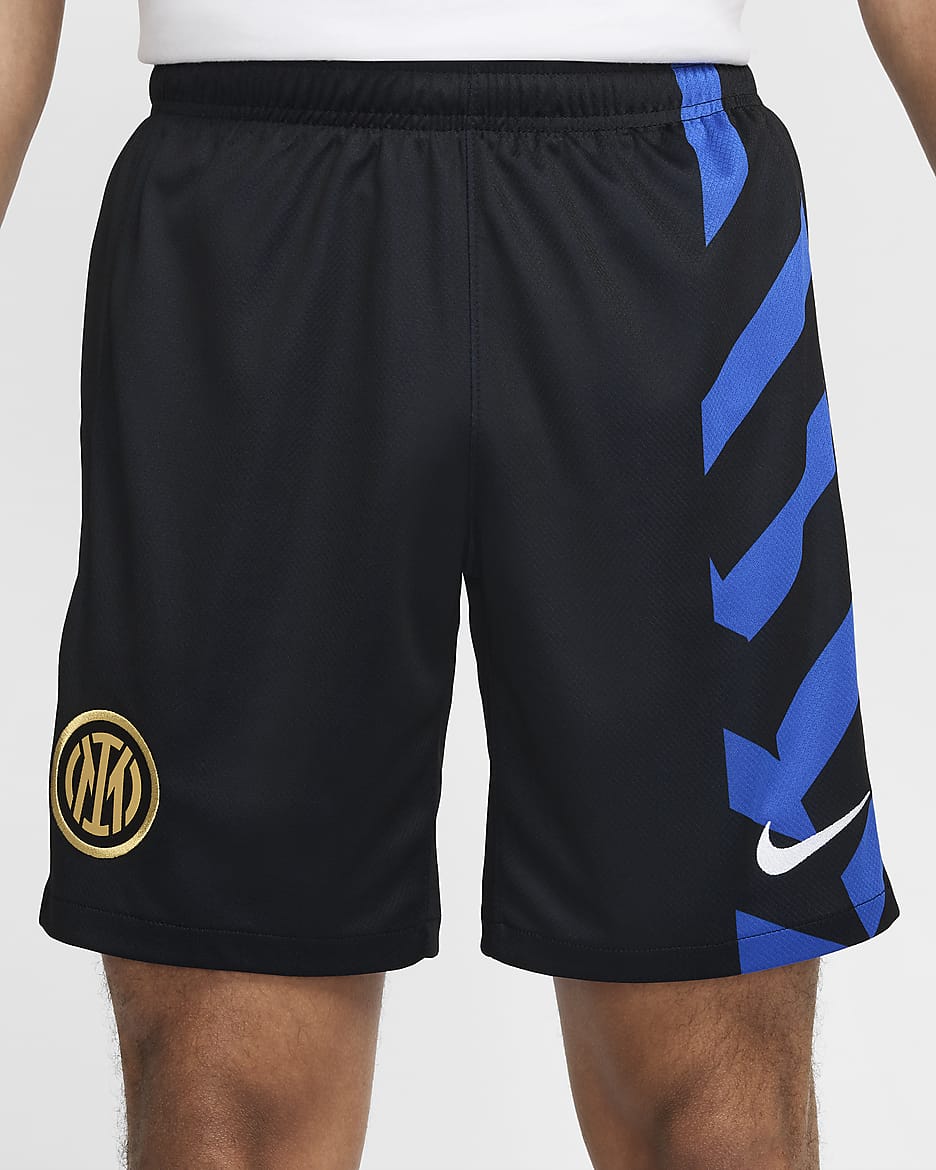 Inter Milan 2024/25 Stadium Thuis Nike Dri-FIT replicavoetbalshorts voor heren - Zwart/Lyon Blue/Wit