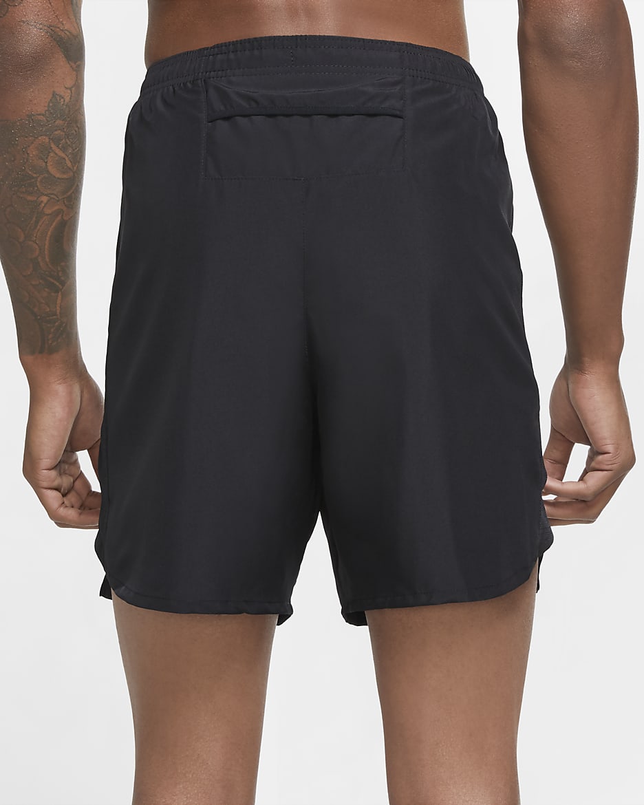 Nike Challenger Wild Run Men's Graphic Running Shorts - Black/Black/White