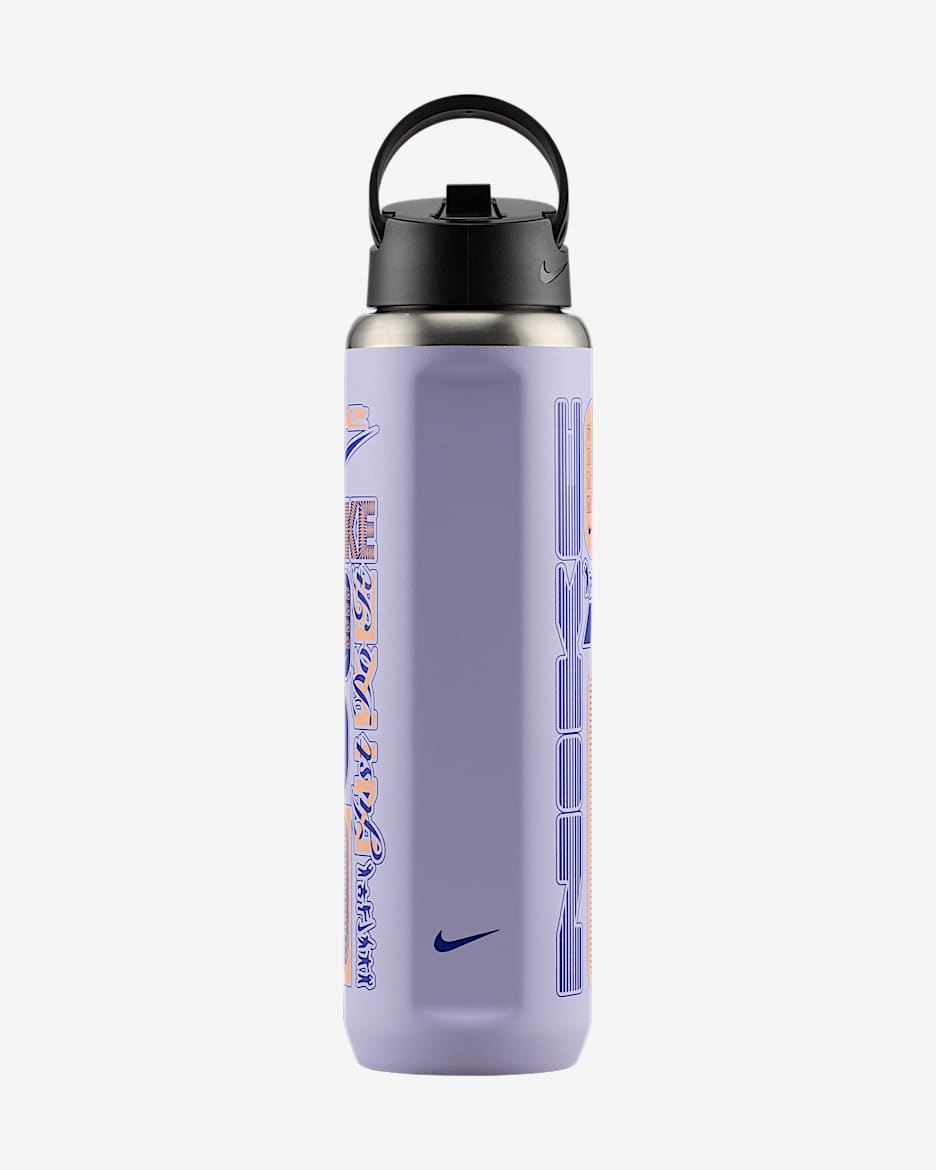 Nike Recharge Stainless Steel Straw Bottle (24 oz) - Hydrangeas