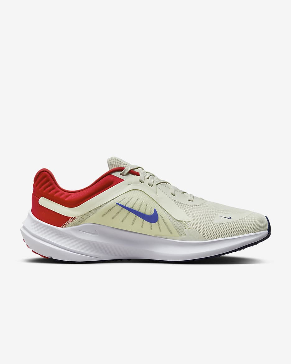 Nike Quest 5 Men's Road Running Shoes - Sea Glass/University Red/White/Blue Joy