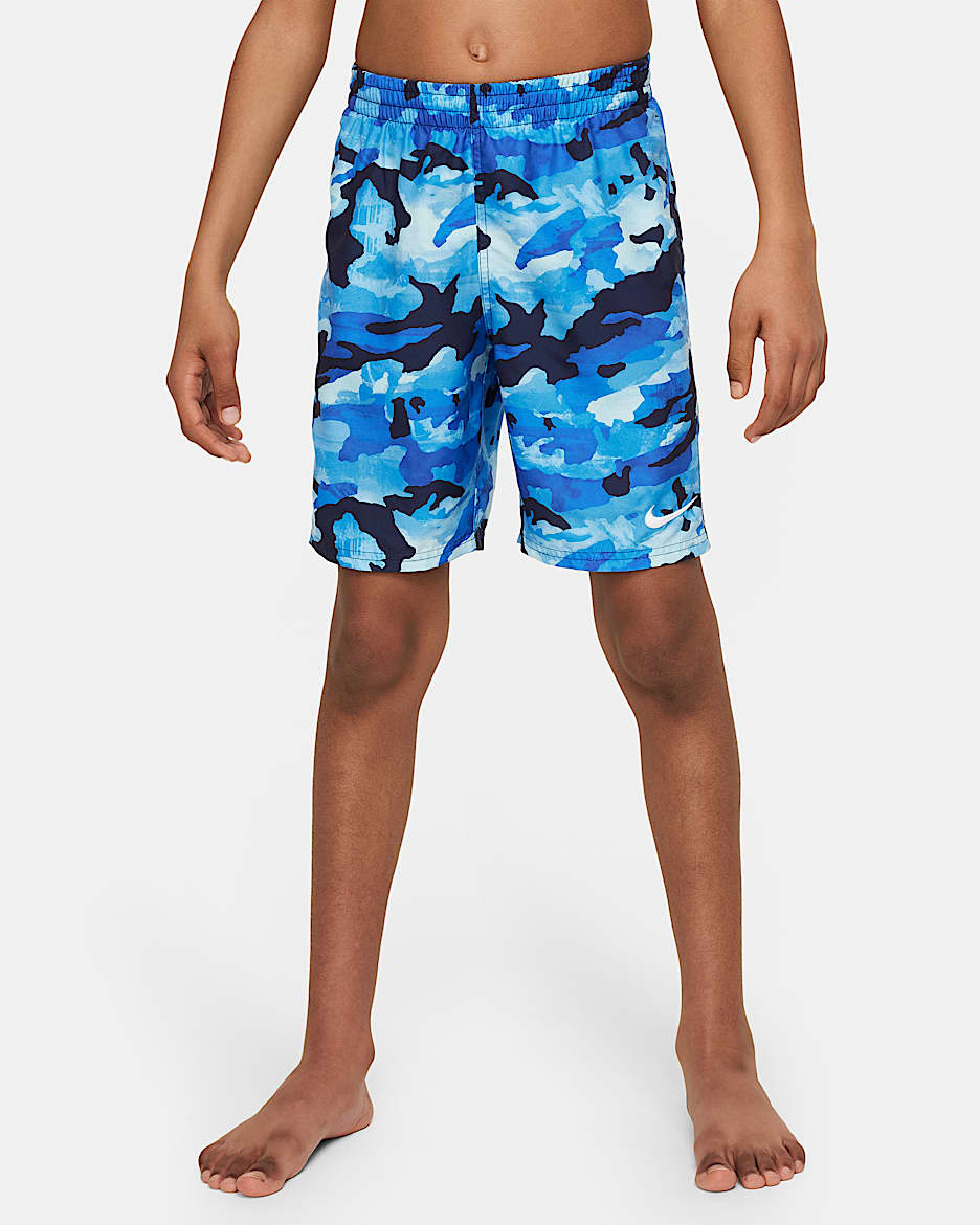 Nike Swim Classic Camo Big Kids Boys 7 Volley Shorts. Nike