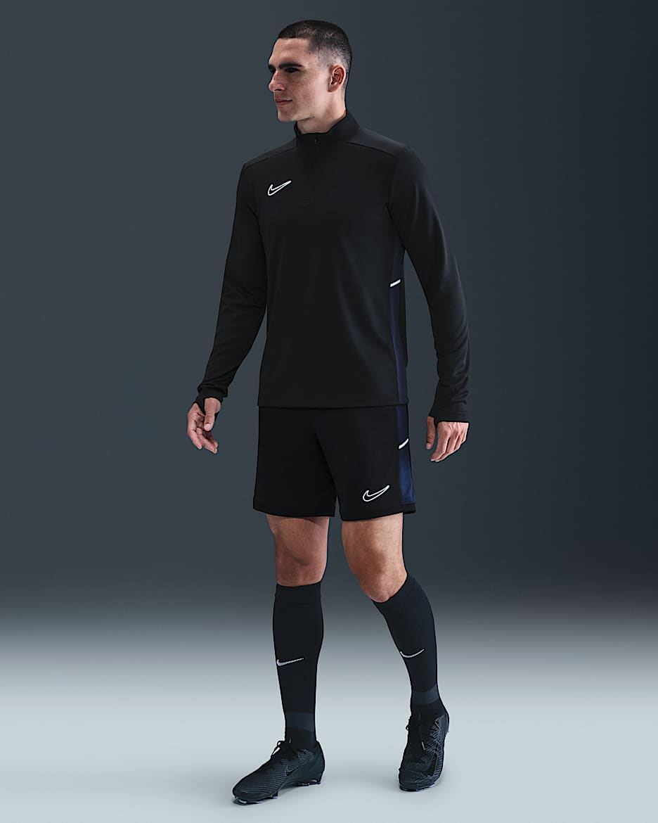 Męskie spodenki piłkarskie Dri-FIT Nike Academy - Czerń/Obsidian/Biel