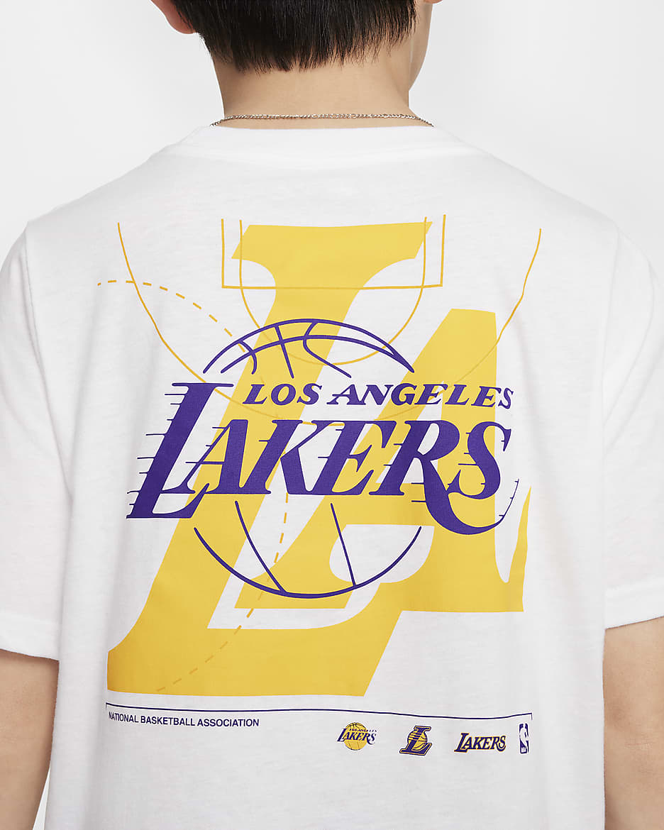 Los Angeles Lakers Essential Older Kids' (Boys') Nike NBA T-Shirt - White