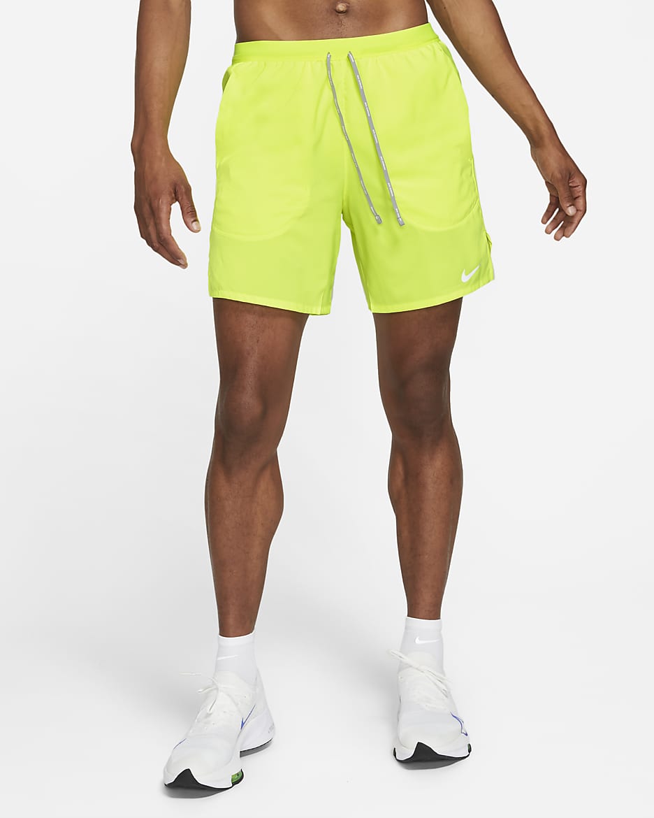 Shorts de running con ropa interior de 18 cm para hombre Nike Flex Stride - Volt
