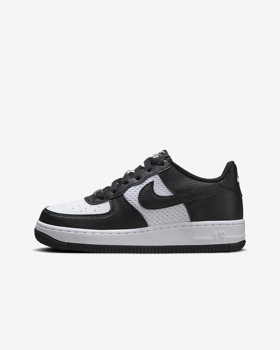 Tenis para niños grandes Nike Air Force 1 - Negro/Blanco/Negro