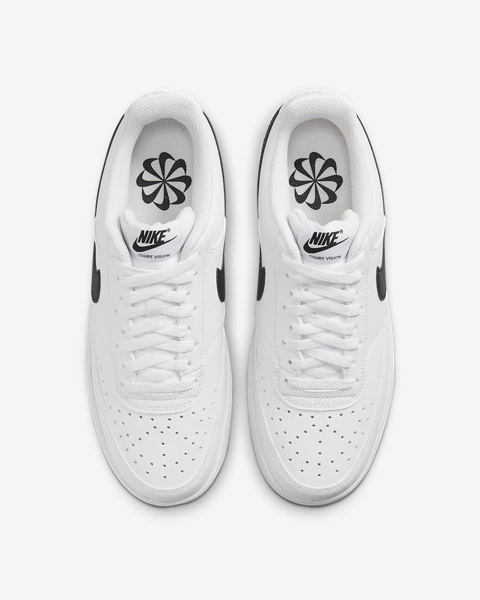 Tenis para mujer Nike Court Vision Low Next Nature - Blanco/Blanco/Negro