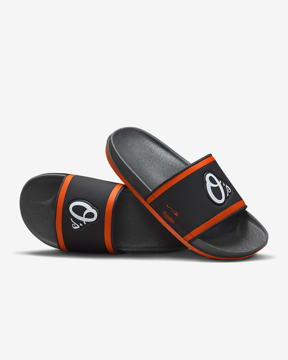 Chancla Nike Offcourt (MLB Baltimore Orioles) - Negro/Naranja universitario/Blanco
