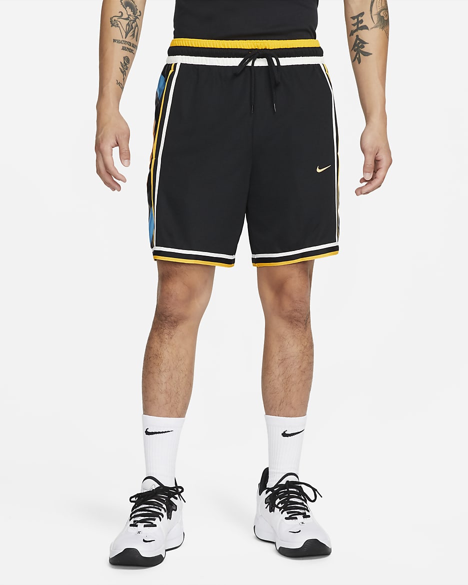 Nike Dri-FIT DNA+ Men's Basketball Shorts - Black/Black/Flat Gold