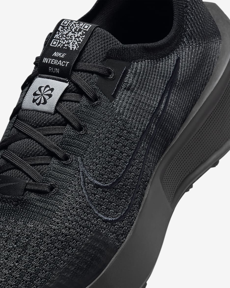 Tenis de correr en pavimento para hombre Nike Interact Run - Negro/Gris lobo/Antracita