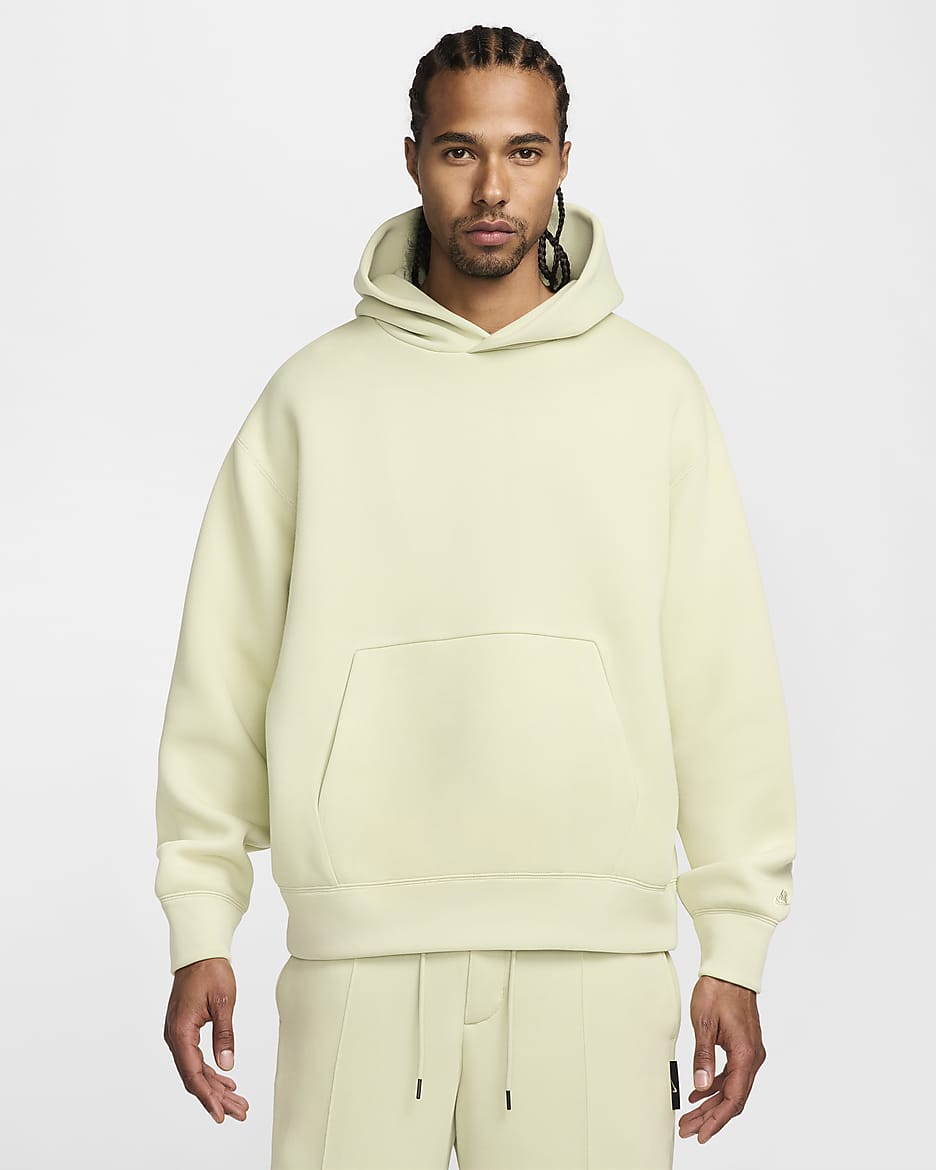 Sweat à capuche en tissu Fleece Nike Tech Reimagined pour homme - Olive Aura/Olive Aura