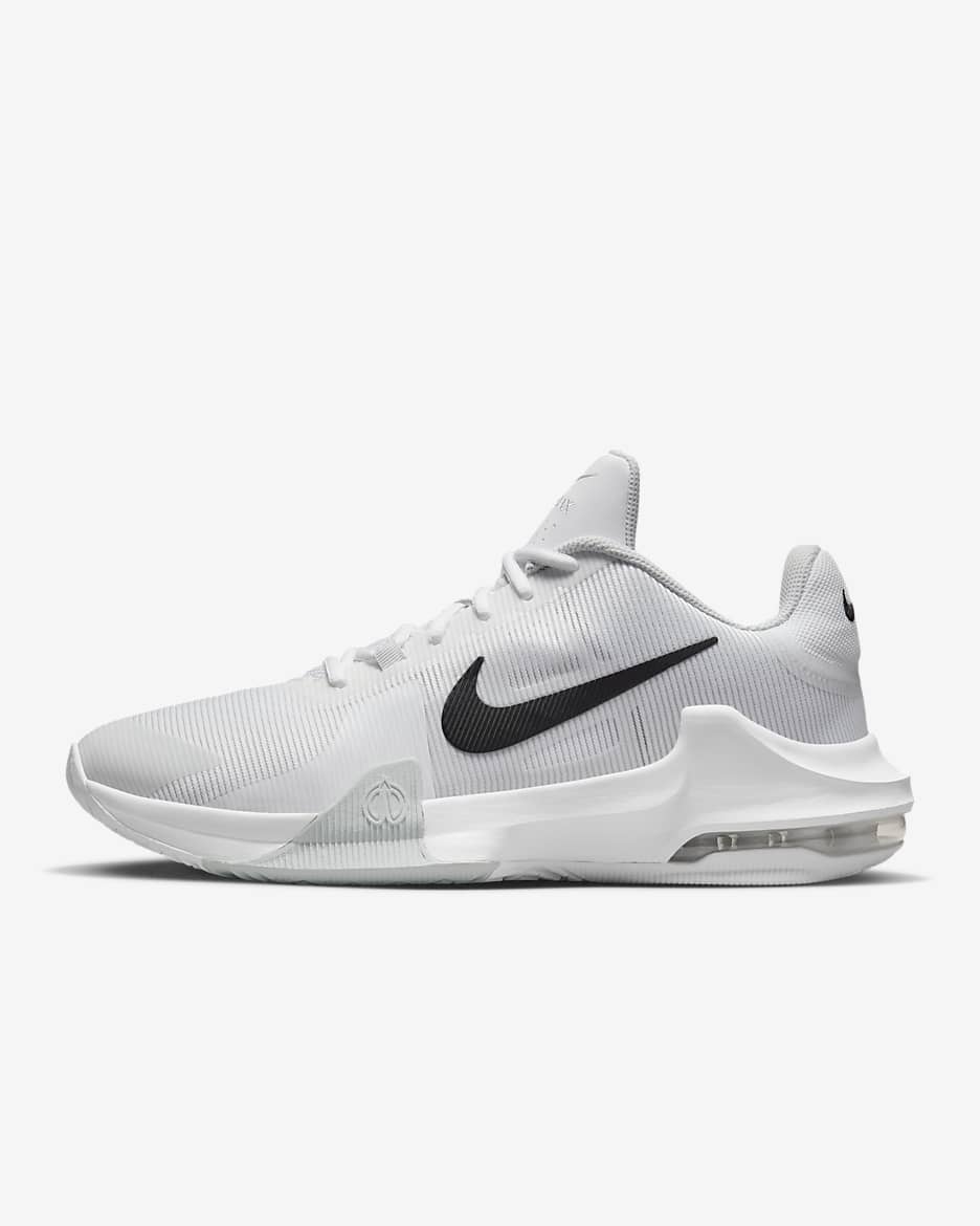 Tenis de básquetbol Nike Impact 4 - Blanco/Platino puro/Negro