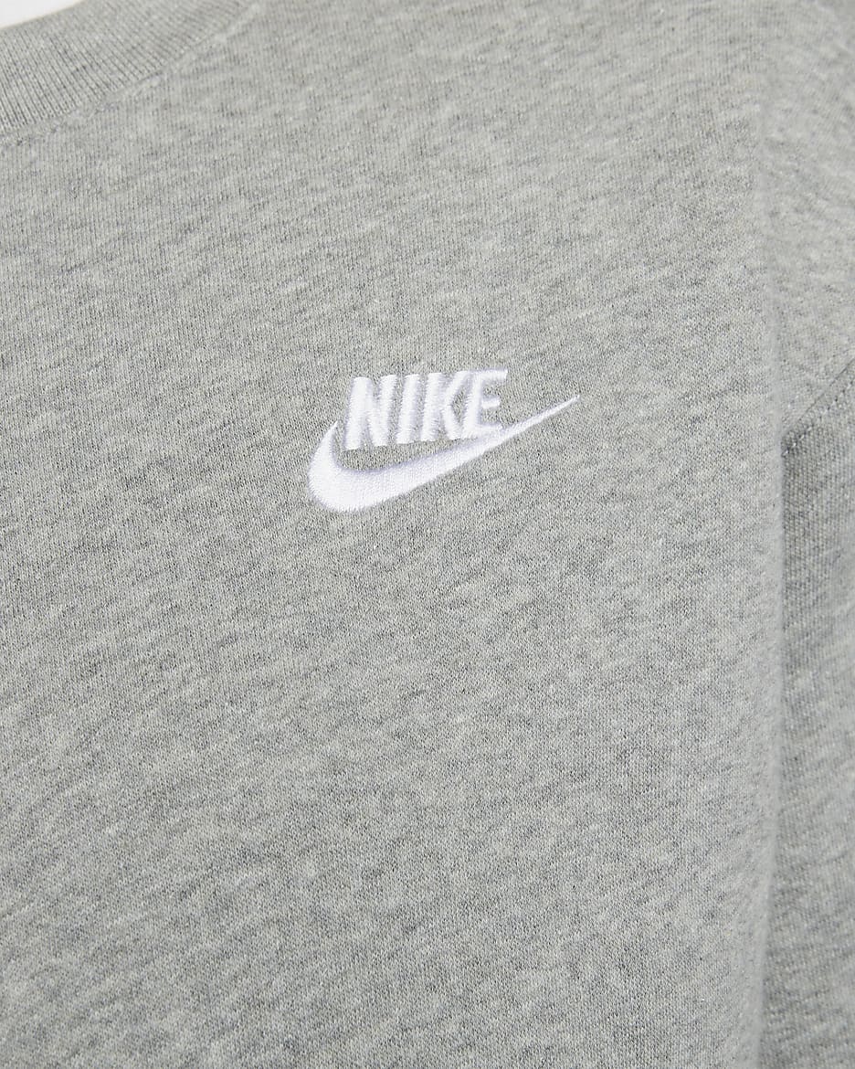 Camisola Nike Sportswear Club Fleece para homem - Cinzento Heather escuro/Branco