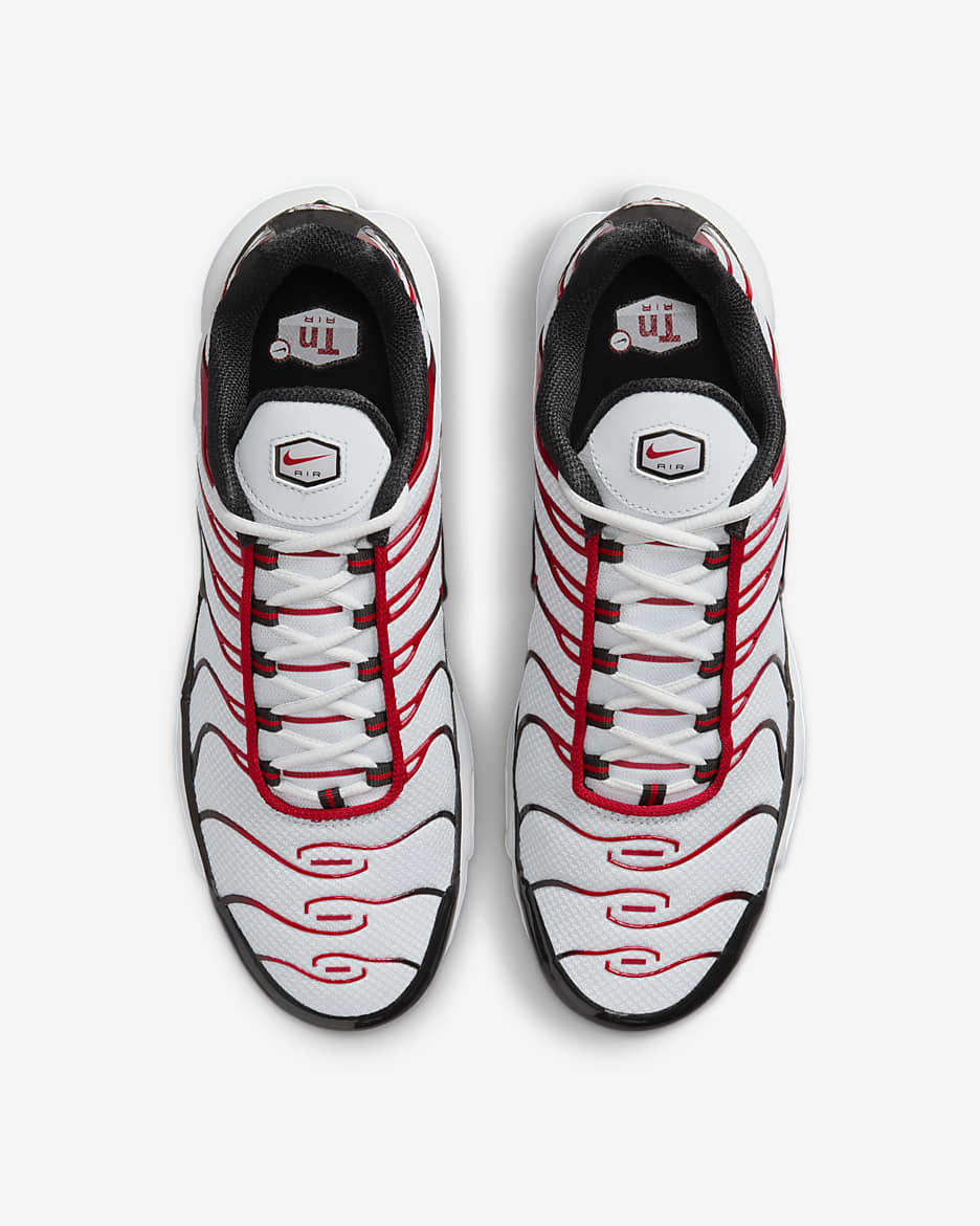 Chaussure Nike Air Max Plus pour homme - Pure Platinum/Noir/Blanc/University Red