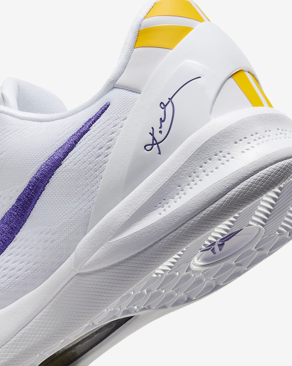 รองเท้าบาสเก็ตบอล Kobe VIII Protro - ขาว/University Gold/Court Purple