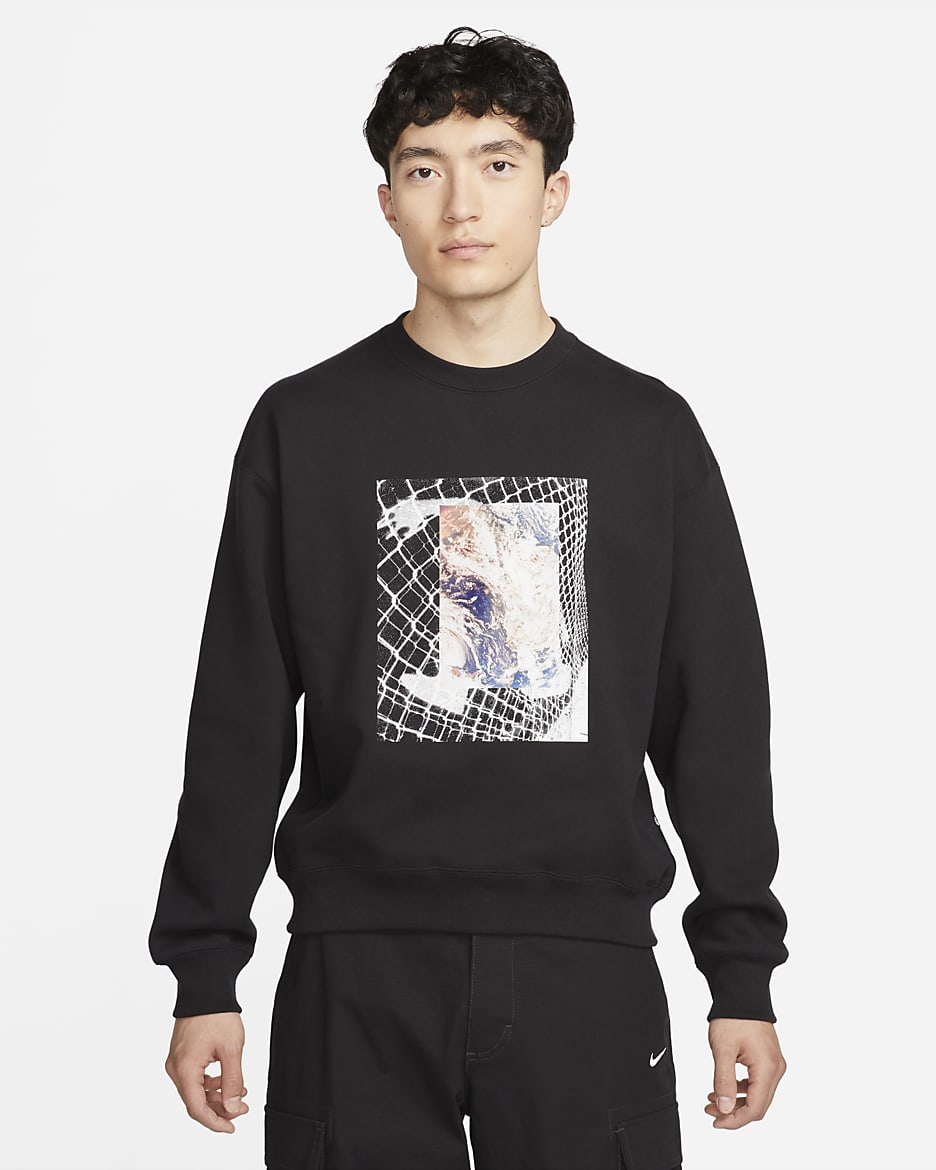 Nike SB Fleece Skate Crew - Black