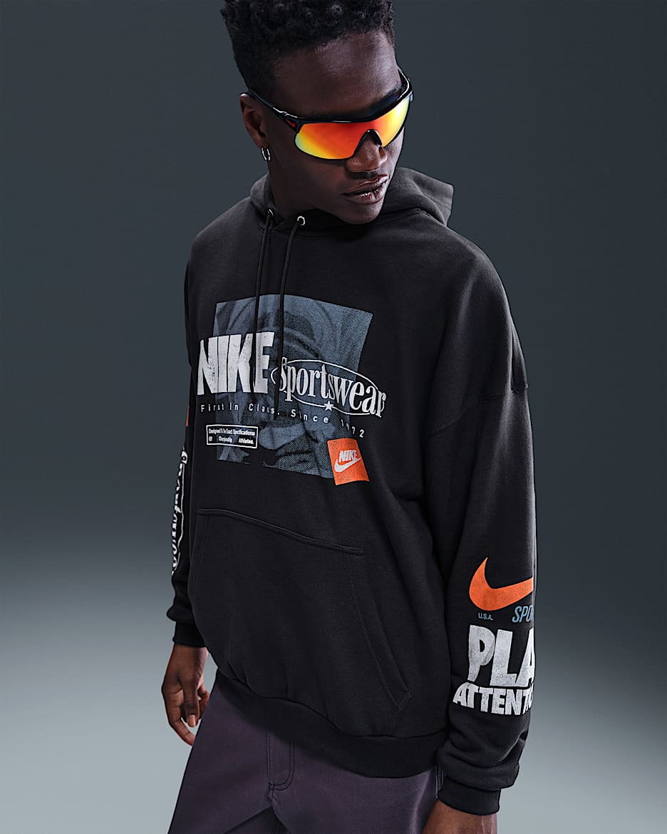 Sudadera con gorro sin cierre de French Terry oversized para hombre Nike Club - Sombrío apagado