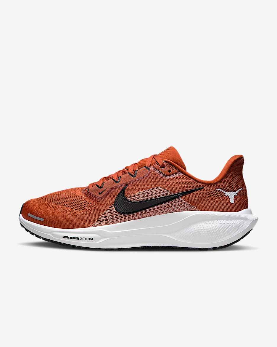Texas Pegasus 41 Men's Nike College Road Running Shoes - Desert Orange/White/Black