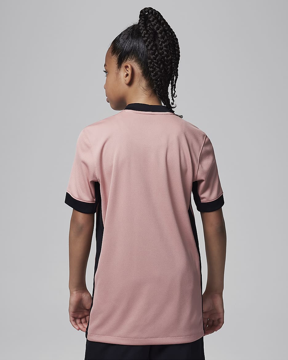 3e maillot de foot replica Jordan Dri-FIT Paris Saint-Germain 2024/2025 Stadium pour ado - Rust Pink/Noir/Noir