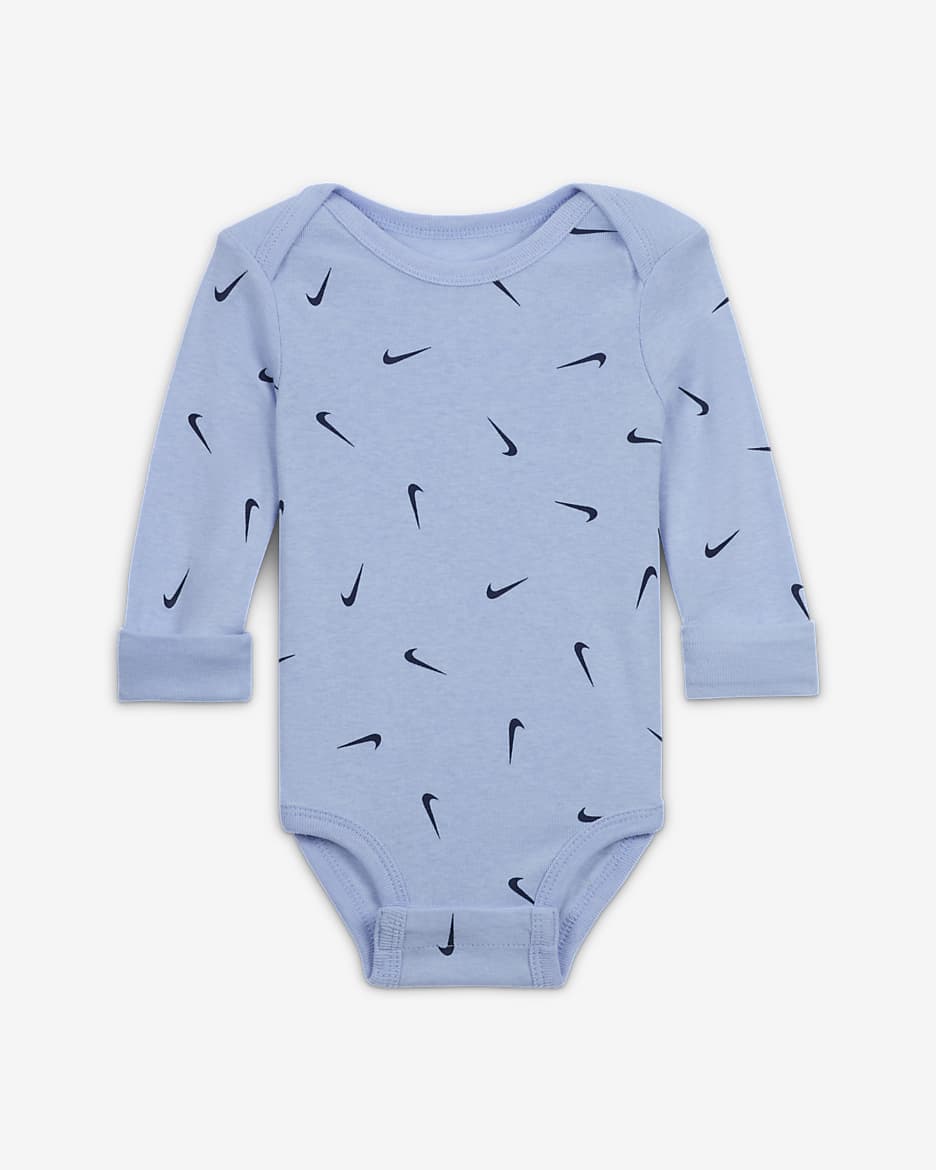 Nike Baby Essentials Baby (0-9M) 3-Piece Bodysuit Set - Multi-Color/Cobalt Bliss